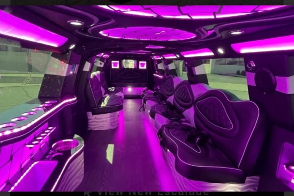 Cadillac Escalade Stretch Jet Door Limousine White for 20 Passenger33