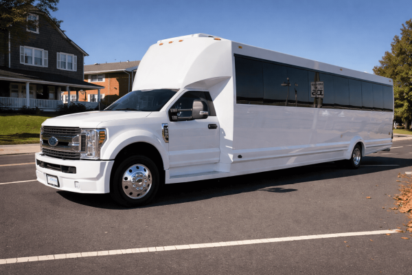 Limo Luxury White Party Bus for 30 Passengers