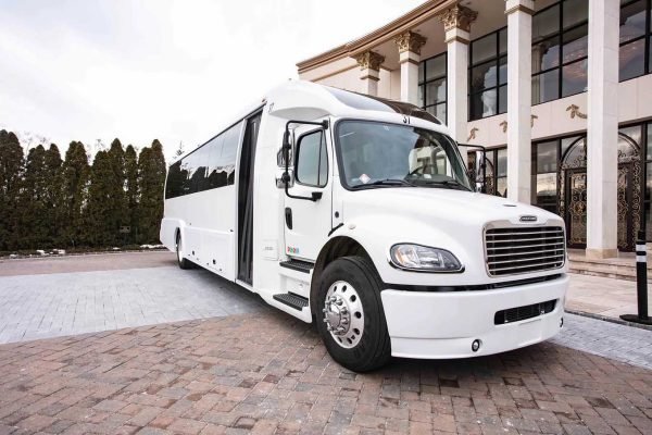 Limo Party Bus White for 40 Passengers