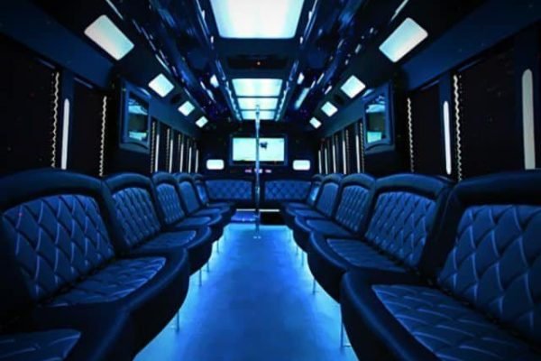 Tiffany Limo Party Bus White for 50 Passengers